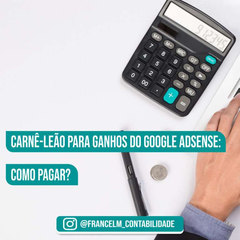 Carnê-leão para ganhos do google adsense: Como pagar?